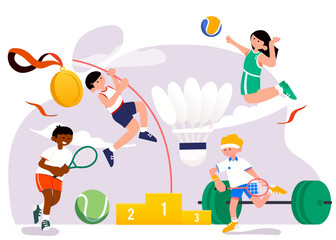 Pole vaulting, volleyball, tennis, weightlifting are competitive competitions that are available in all sports.