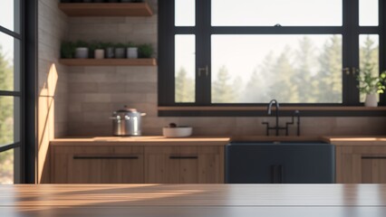 A Detailed View Of A Kitchen With A Sink And A Window AI Generative