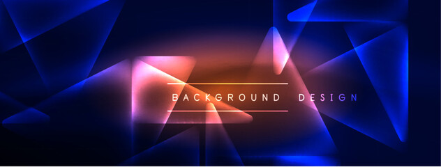 Neon lights hacking geometric background, virtual reality or artificial intelligence concept, cyberpunk geometric template for wallpaper, banner, presentation, background