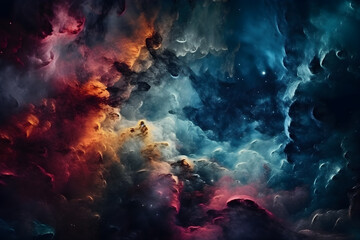 Fototapeta na wymiar Huge Nebula and stars
