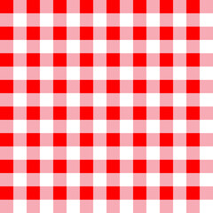 Tablecloth seamless pattern red and white