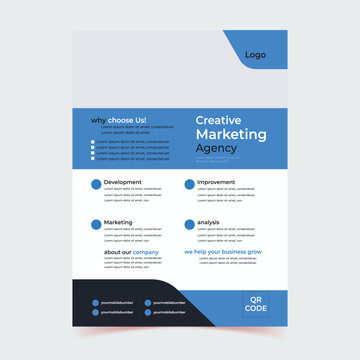 Corporate business flyer template design, business marketing flyer, digital marketing agency flyer, creative marketing agency flayer design, vector, flayer design