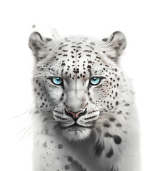 Fototapeta na wymiar White Cheetah potrait, close up beast animals 