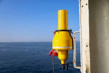 smoke signal trigger device and light for emergency conditions on board. MOB or man on board is a safety device that must be present on ships