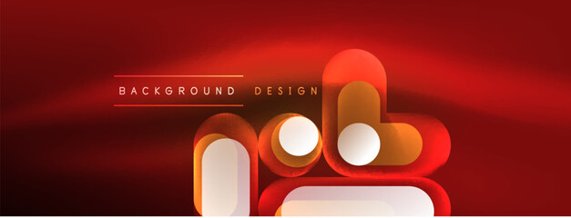 Obraz premium Neon circle abstract background. Template for wallpaper, banner, presentation, background