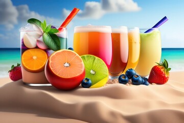 Wholesome Healthy Juices at the Beach