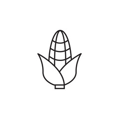 Corn line icon, vegetables logo vector