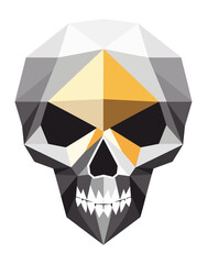 Fototapeta premium low poly skull vector illustration