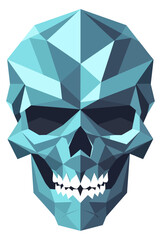 low poly skull vector illustration