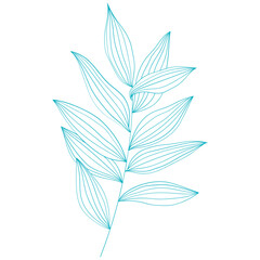 Fototapeta premium Hand Drawn Abstract Outline Flower