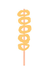Obraz premium Calamares Squid In A Stick Filipino Skewers Snack Street Food