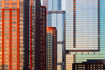 Facades of Chicago's downtown high-rise architecture. © Cavan