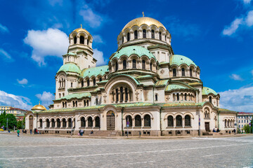 st. alexander nevsky cathedral sofia bulgaria - obrazy, fototapety, plakaty