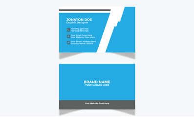 
Modern Corporate and Creative Business Card Design Template Double-sided -Horizontal Name Card Simple and Clean Visiting  Card Vector illustration Colorful Business Card