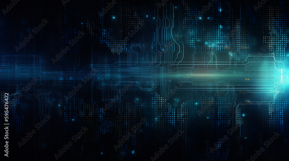 Wall mural abstract hi tech digital circuit electronic mainboard computer futuristic technology background, gen