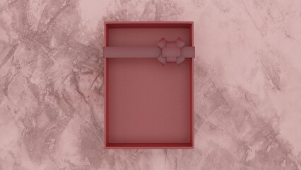 3D render empty elegant gift box