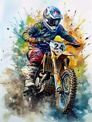 Motocross, created with generative AI