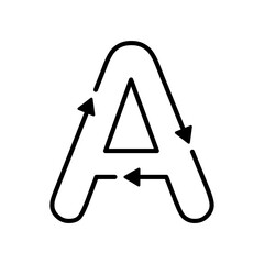 a Letter with arrow design template illustration