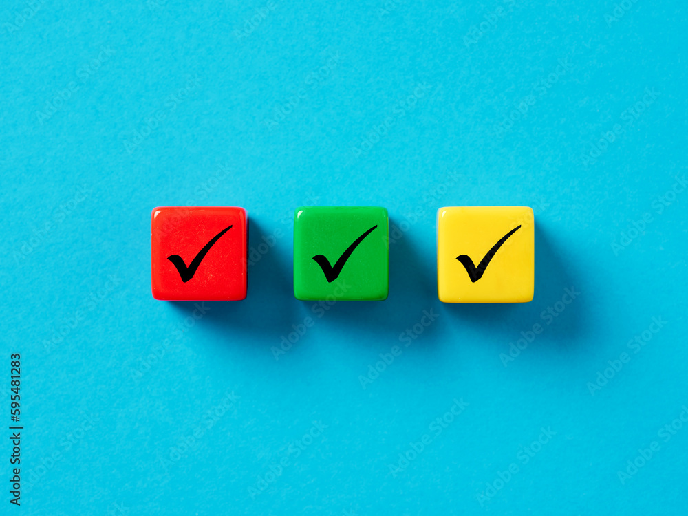 Poster checklist concept. elections and voting, task list or task completion. survey, and assessment concep