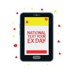 text your ex day . Design suitable for greeting card poster and banner