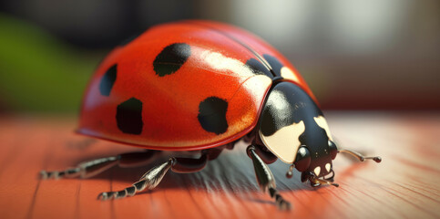 Red ladybug macro shot