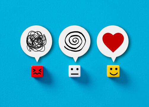 User experience or customer satisfaction concept. Client service or product evaluation.