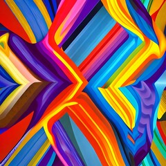 Colorful abstract patterns use shapes, lines & colors to create visually stimulating designs. They lack a recognisable subject matter and can be used in various ways.