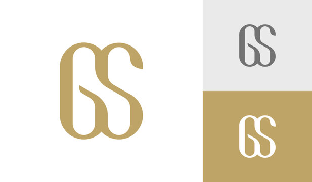 Letter GS initial monogram logo design