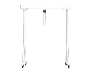 Gantry crane isolated on transparent background. 3d rendering - illustration