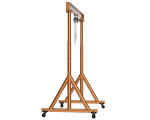 Gantry crane isolated on transparent background. 3d rendering - illustration