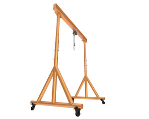 Gantry crane isolated on transparent background. 3d rendering - illustration