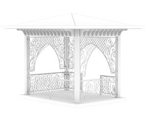 Fototapeta premium Garden roof isolated on transparent background. 3d rendering - illustration