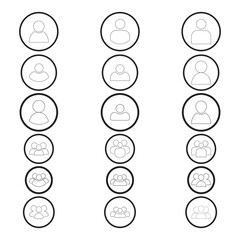 Simple Set of User Icon. Single User Icon. Multiple User Icon. User Icon with circle.