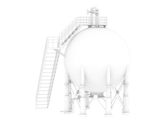 Gas tank isolated on transparent background. 3d rendering - illustration