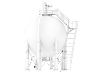 Gas tank isolated on transparent background. 3d rendering - illustration