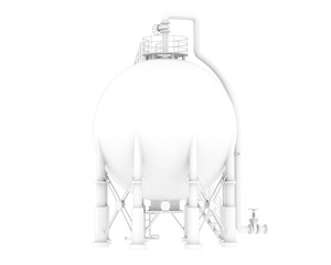 Gas tank isolated on transparent background. 3d rendering - illustration