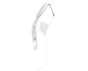 Hair trimmer isolated on transparent background. 3d rendering - illustration