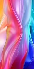 Obraz na płótnie Canvas light transparent silk background closeup abstract glossy skin draped flowing fabric liquid high membranes printing pastel clothing wrapped arms color white, generative ai