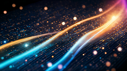 Obraz premium Abstract colorful light effects background for club, disco, music or event. Generative AI