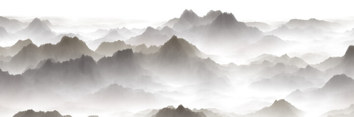 misty mountain landscape