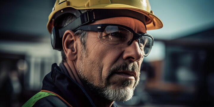 construction site supervisor conducting a safety inspection of the worksite Generative AI