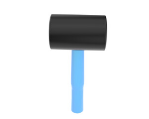 Mallet isolated on transparent background. 3d rendering - illustration