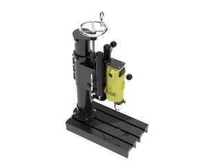 Micro drill isolated on transparent background. 3d rendering - illustration