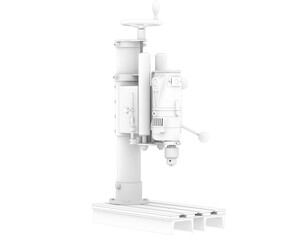 Micro drill isolated on transparent background. 3d rendering - illustration