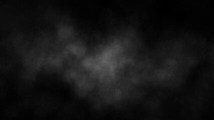 White smoke on dark background. Dynamic abstract fog. 3D rendering.