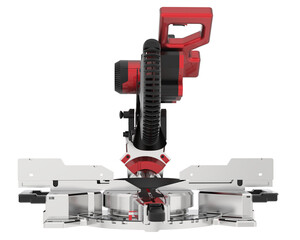 Miter saw isolated on transparent background. 3d rendering - illustration