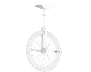Monocycle isolated on transparent background. 3d rendering - illustration