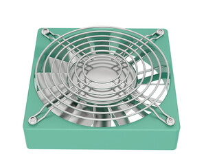 Pc fan isolated on transparent background. 3d rendering - illustration