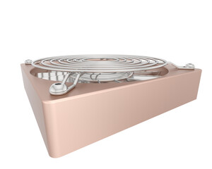 Pc fan isolated on transparent background. 3d rendering - illustration