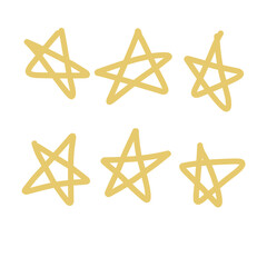 Gold Star Children Hand Drawn 